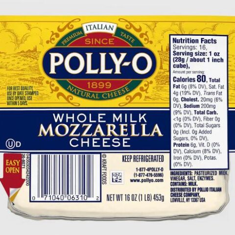 Polly-O- Mozzarella Cheese 1lb