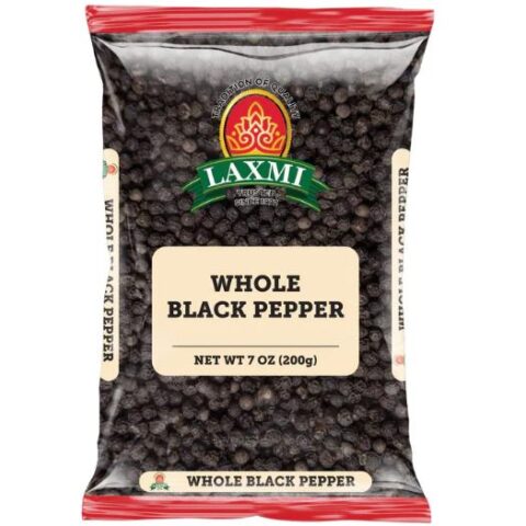 Laxmi Black Peppercorns, Whole 7oz