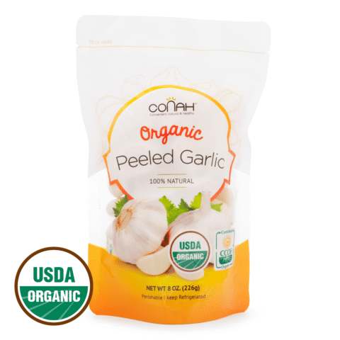 Organic Fresh Peeled Garlic 8 oz