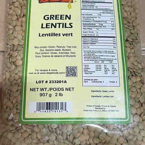 BANSI Green Lentils 2LB