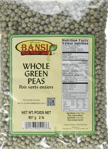 BANSI Whole Yellow Peas 2LB