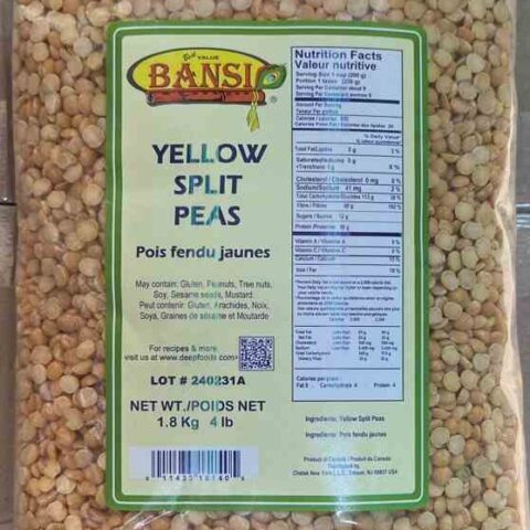 BANSI Yellow Split Peas 4 LB