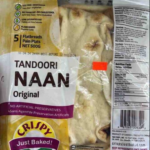 CRISPY Tandoori Naan Original 5 Pcs