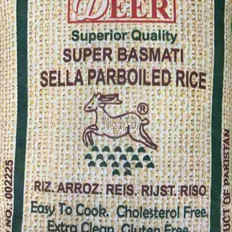 DEER Super Basmati Sella Parboiled 20LB