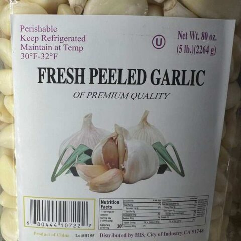 Fresh Peeled Garlic 5 LB