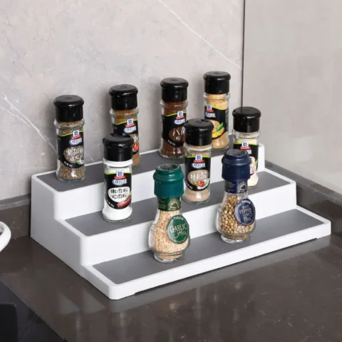 Non-Skid 3-Tier Pantry Kitchen Cabinet Organizer 2 Pcs