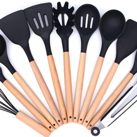 Silicone Kitchen Utensils Set 30 Pcs Black