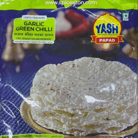 YASH Garlic Green Chilli Papad 200g